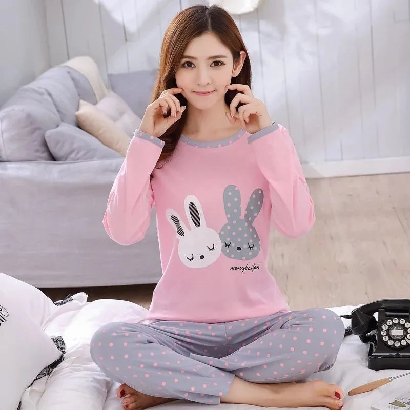 Autumn Thin 2pieces Pyjamas - Unisex Vogue