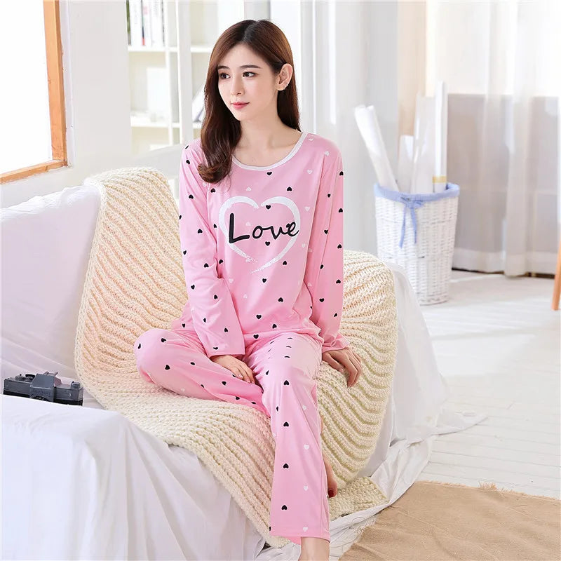 Autumn Thin 2pieces Pyjamas - Unisex Vogue