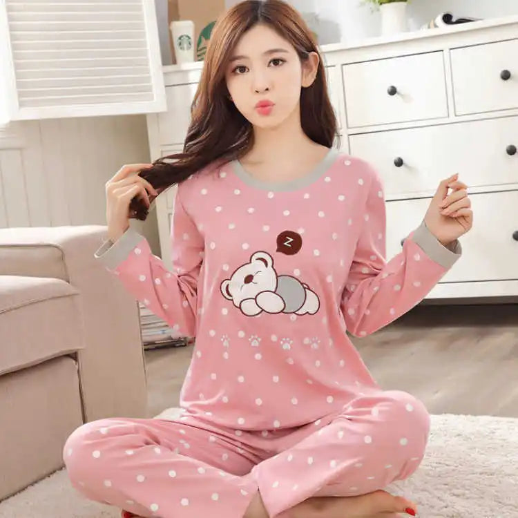Autumn Thin 2pieces Pyjamas - Unisex Vogue