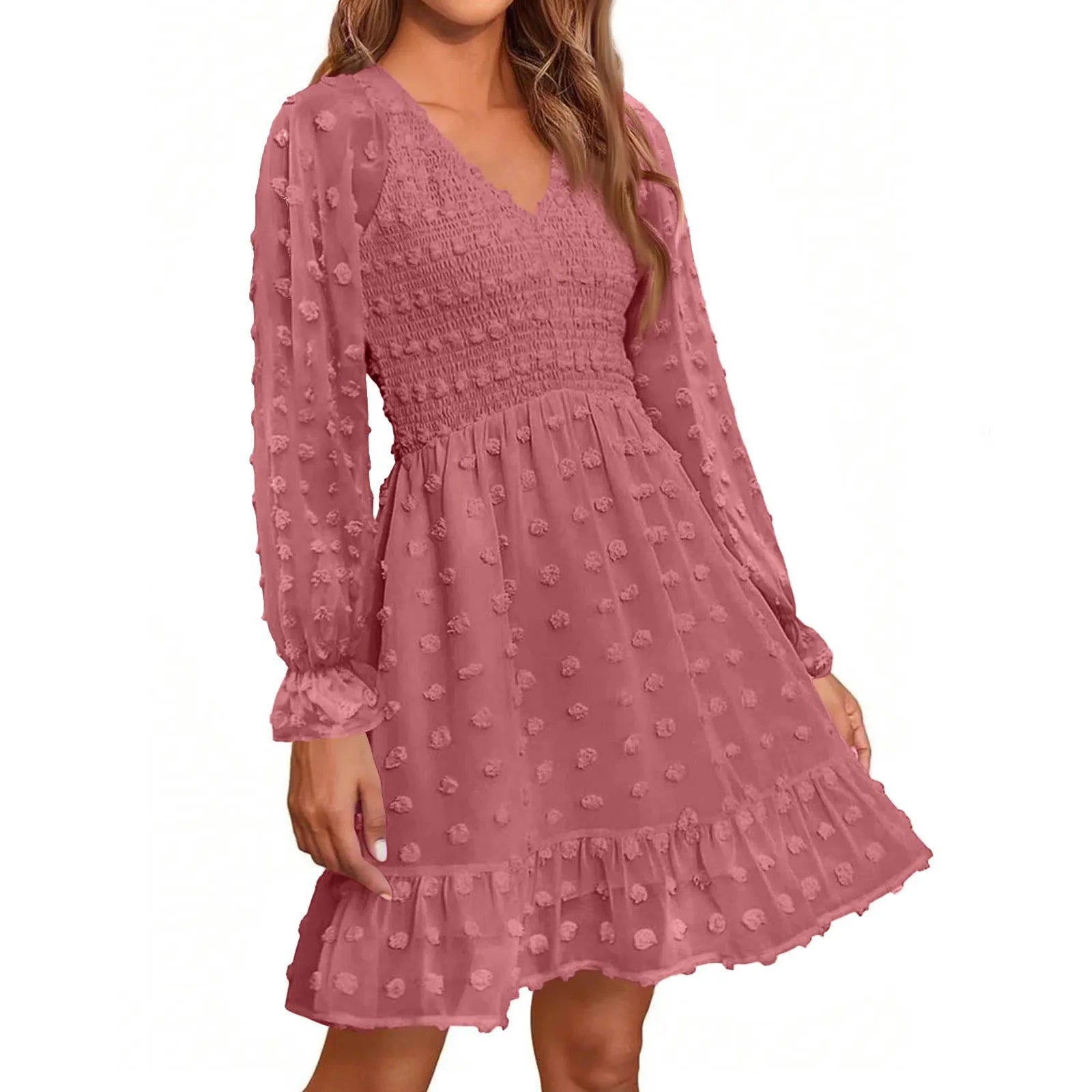 Women's V Neck Casual Vacation Dress - Unisex Vogue