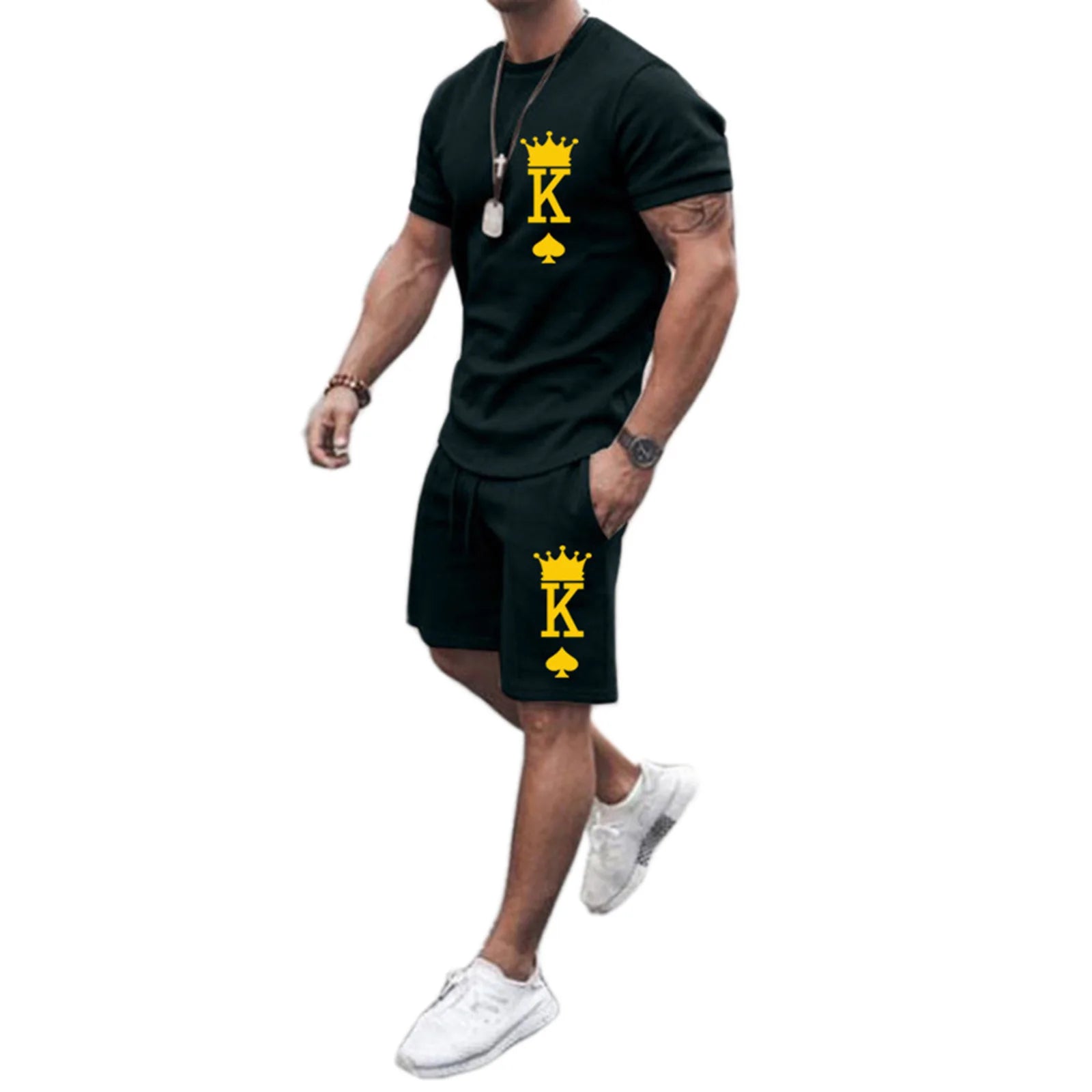 Men's Fashion Suit with K 3D Print - Unisex Vogue