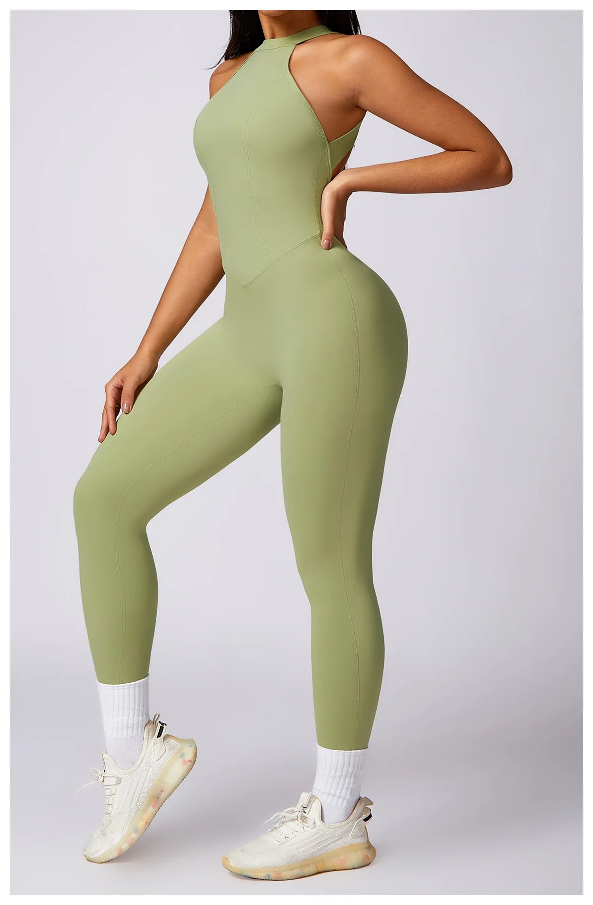 Women V Back Jumpsuit - Unisex Vogue