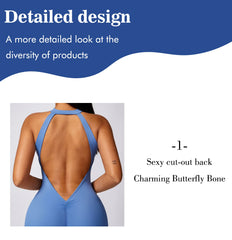 Women V Back Jumpsuit - Unisex Vogue