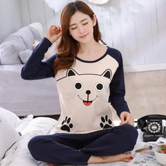 Autumn Thin 2pieces Pyjamas - Unisex Vogue