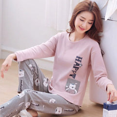 Autumn Thin 2pieces Pyjamas - Unisex Vogue