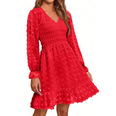 Women's V Neck Casual Vacation Dress - Unisex Vogue